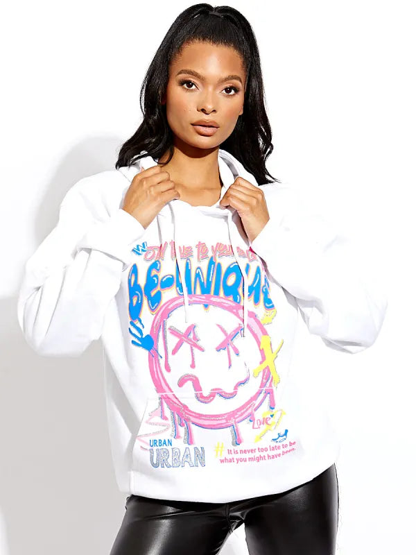 Be-unique Hoodie White