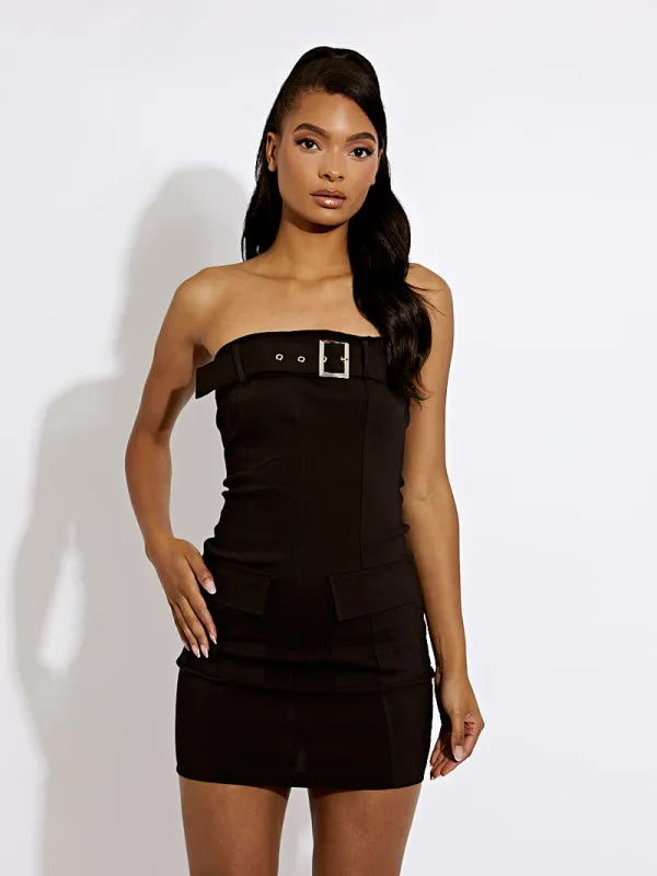 Cargo Fitted Dress Black